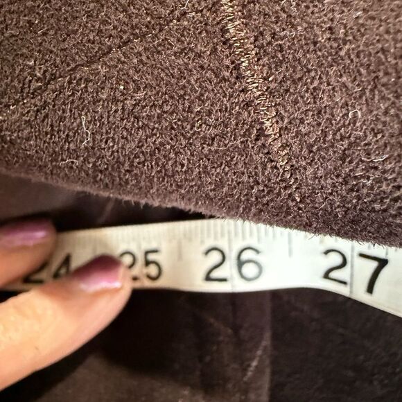 Brown Teddy Faux Fur Hood Trim Jacket - Picture 4 of 9